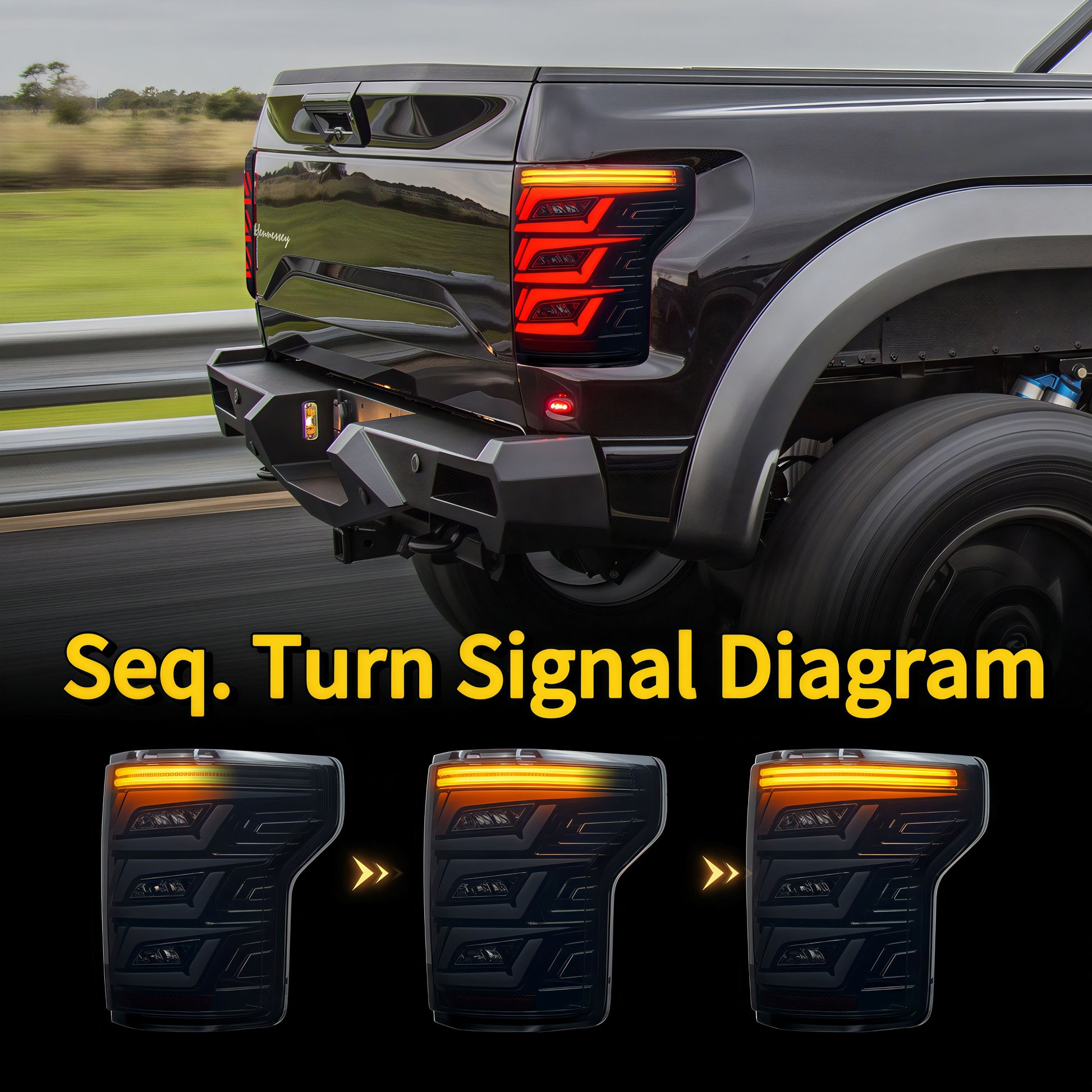 2015-2020 Ford Raptor F150 Pickup LED Taillight Assembly | Modification Kit-3