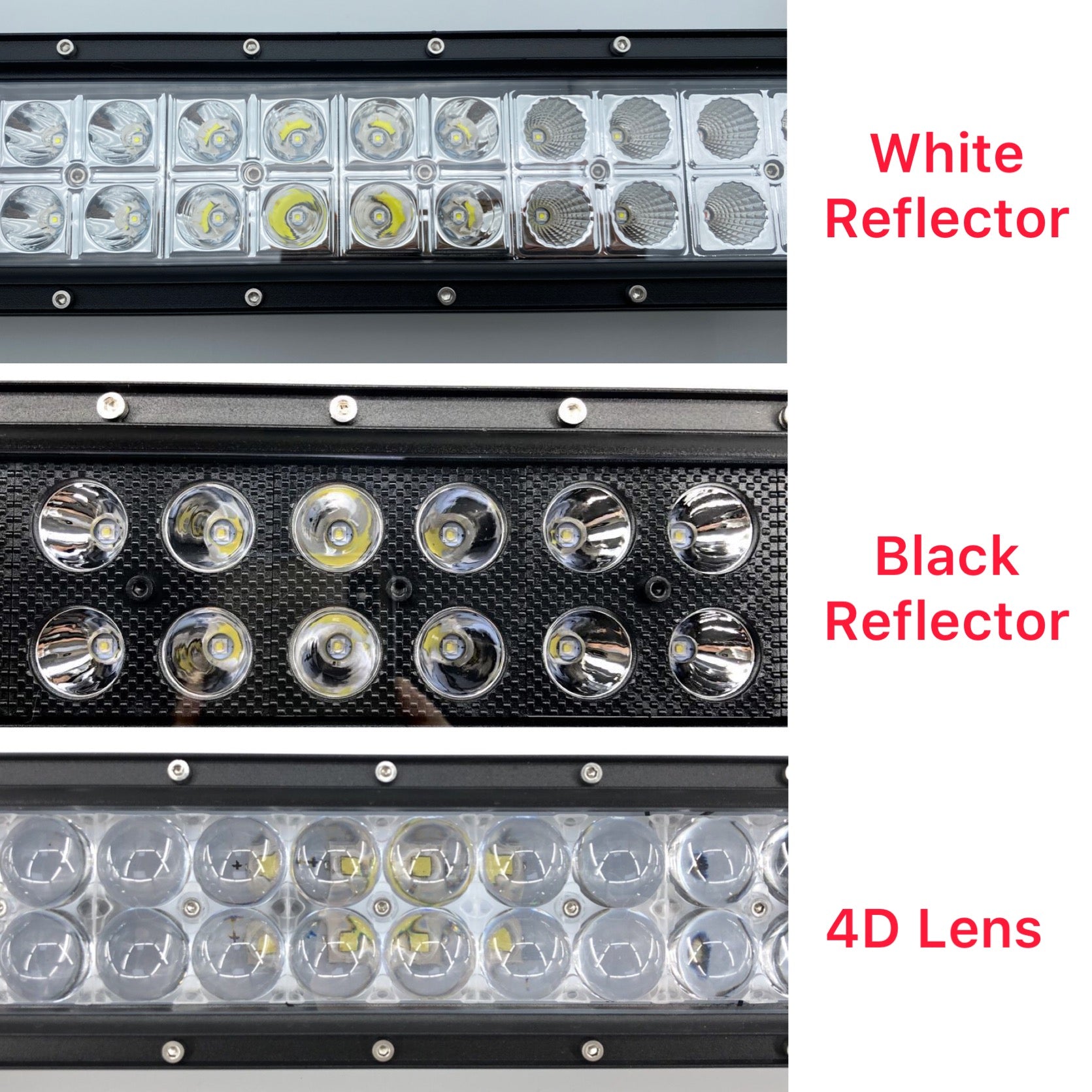 Ultra Bright Strobe Cree Straight Light Bar- Solid white in the middle, strobe amber/red/blue/green on the both end sides-1