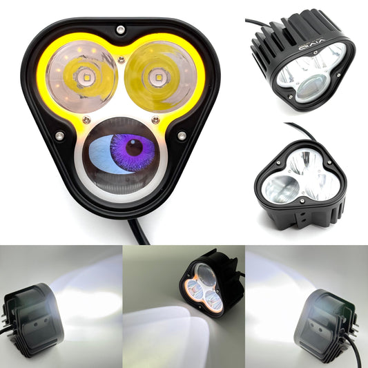 Enhance the Fun Devil Eye 30W Off-Road Light with Amber DRL & 8 Eye Styles ( 2 packs )-0