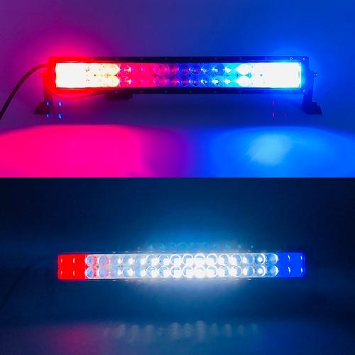 Ultra Bright Strobe Cree Straight Light Bar- Solid white in the middle, strobe amber/red/blue/green on the both end sides-4