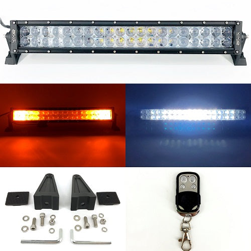 Ultra Bright Strobe Cree Straight Light Bar- Solid white in the middle, strobe amber/red/blue/green on the both end sides-0